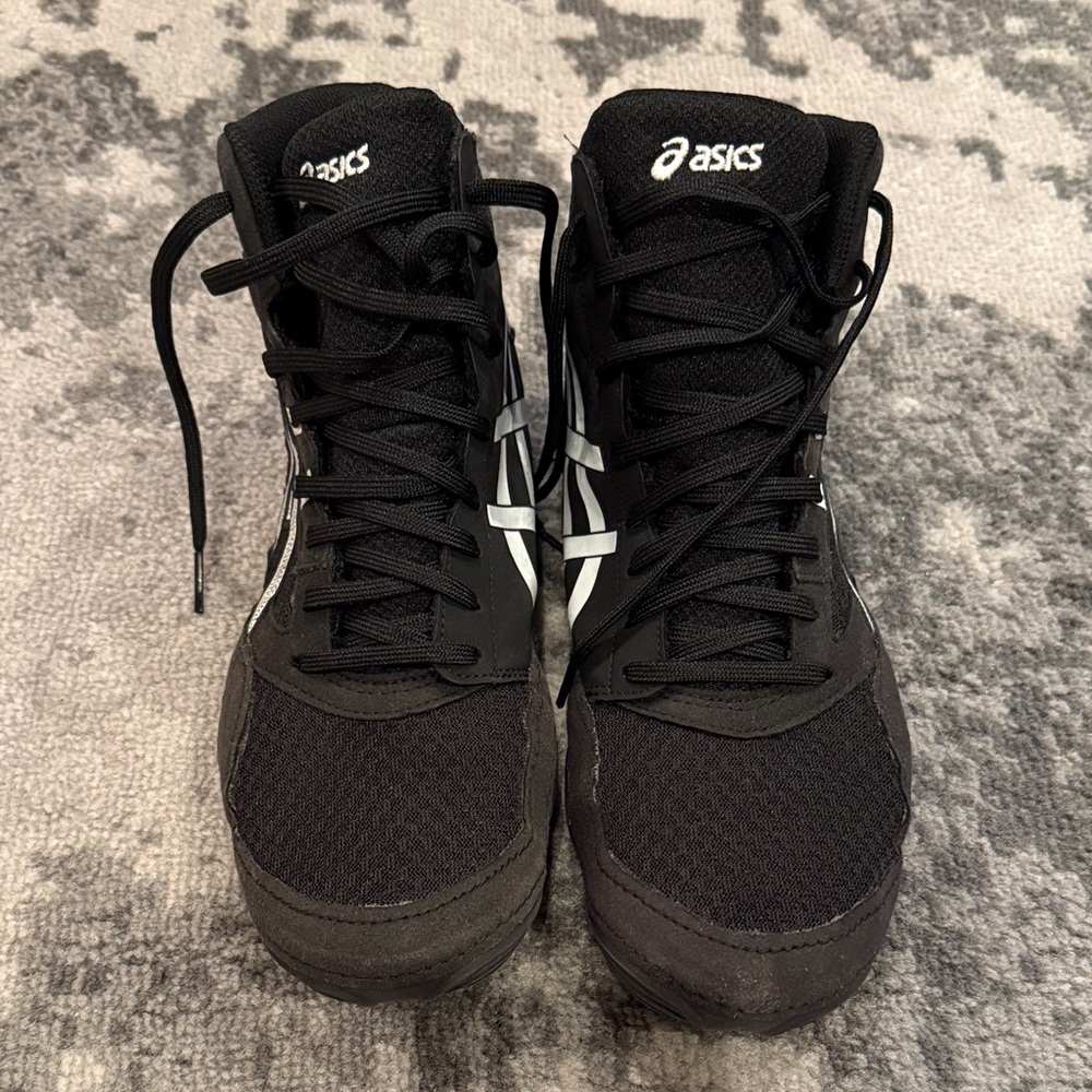 ASICS Black Snapdown 4 Wrestling Shoes SZ 10 - worn 2X - Picture 3 of 7